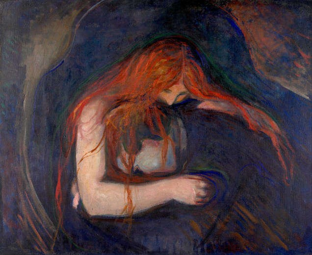 5 картини, които изобразяват мъчителната болка от разбито сърце - разбито сърце, несподелена любов, болка от любов, счупено сърце, любов, несподелени чувства, раздяла, Любов и болка, Едвард Мунк 