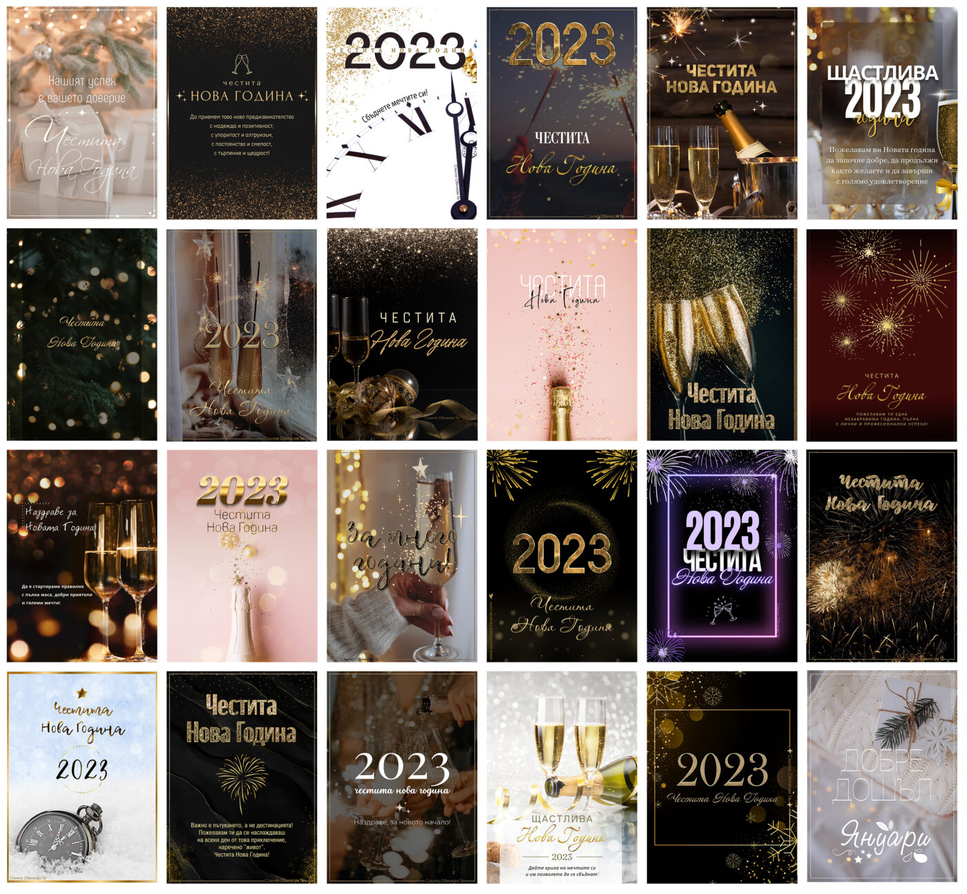 Новогодишни картички 2023 - Картички за Нова година 2023, честита нова година 2023, за много години, пожелания за нова година, картинки за нова година, новогодишни картички, поздравления за нова година, слънчо обичкам те