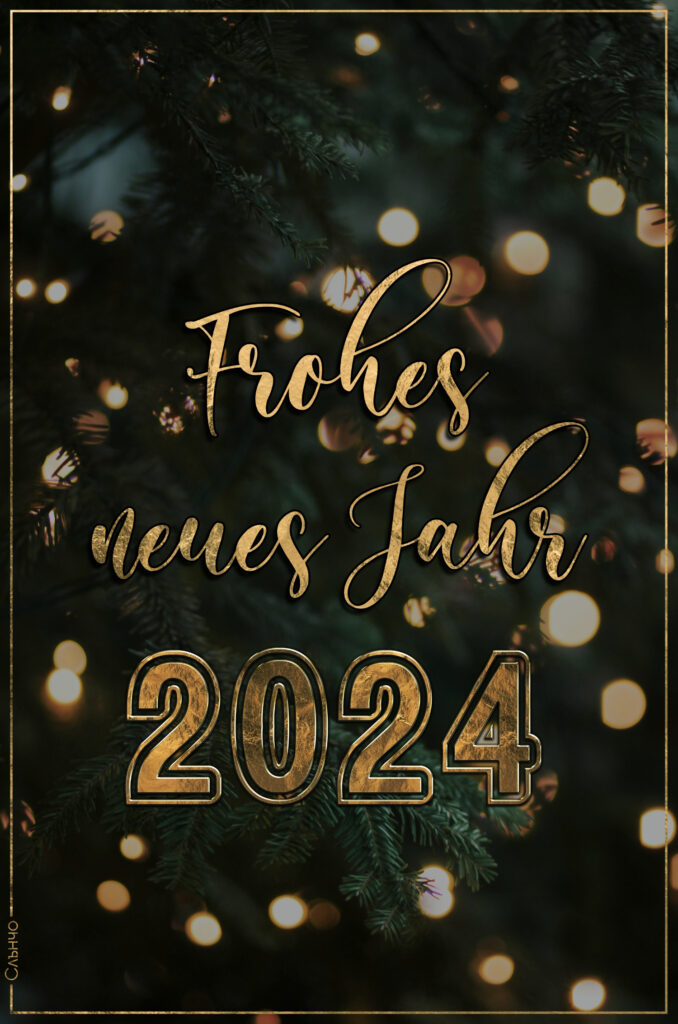 Frohes neues Jahr 2024, happy new year 2024