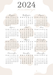 календар с петна, календари 2024, свали календар, отпечатай вкъщи, безплатни календари, календар за стена, годишен календар 2024, модерен календар, 2024, календари за 2024 година